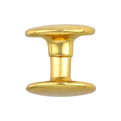 Ohio Travel Bag Fasteners 7mm Gold, Double Cap Jiffy Rivets, Steel, #A-312-GOLD A-312-GOLD
