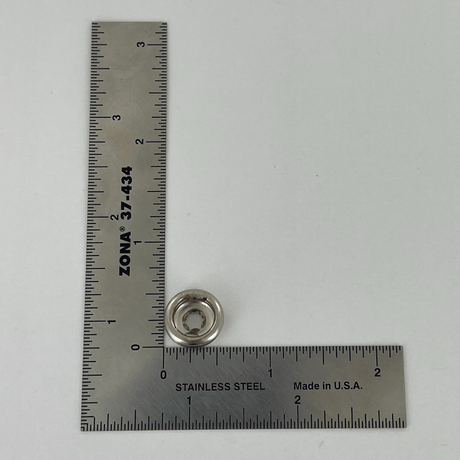 Ohio Travel Bag Fasteners 9/16" Nickel, Lift the Spot Socket, Solid Brass, #19201 19201