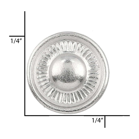 Ohio Travel Bag Fasteners Ligne 2 Nickel, 1/4"Parallel Spring Snap Stud, Solid Brass, #2374-SBN 2374-SBN