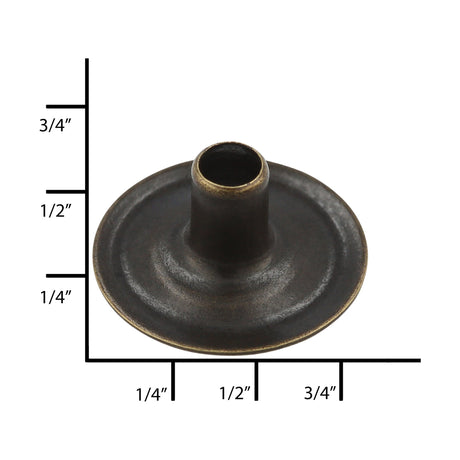 Ohio Travel Bag Fasteners Ligne 24 Antique Brass, Regular Durable Post, Solid Brass, #10412-ANTB 10412-ANTB
