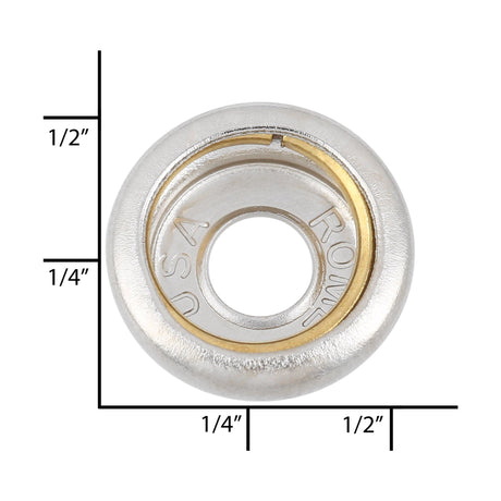 Ohio Travel Bag Fasteners Ligne 24 Nickel, Socket, Steel, #A-333-NP A-333-NP