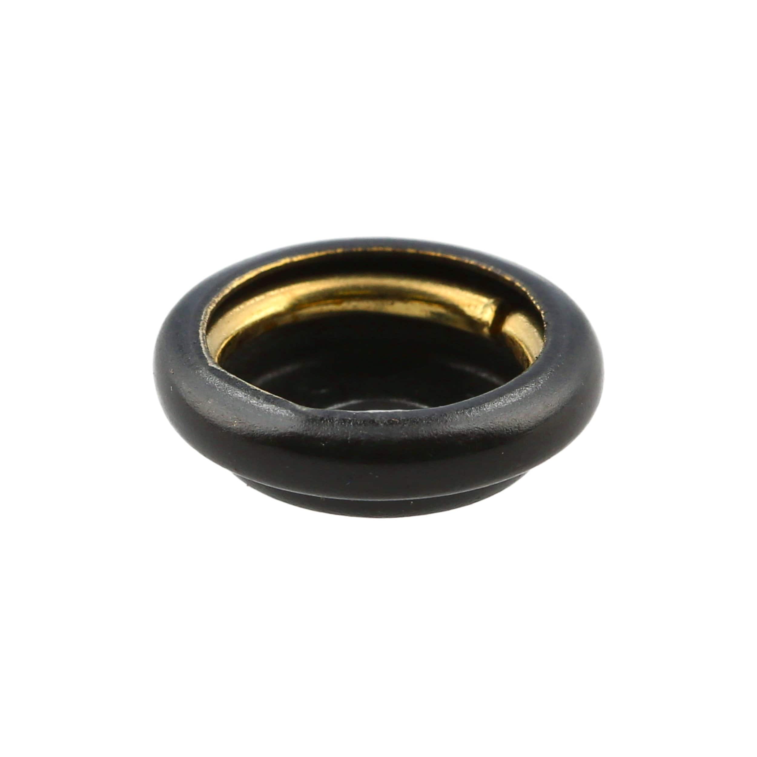 Line 24 Snap Set Solid Brass Black (Pack of 10 Sets Complete