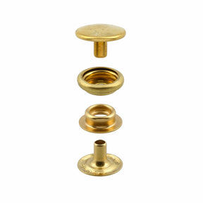 Ohio Travel Bag Fasteners Ligne 24 Snap Set Solid Brass(Pack of 10 Sets Complete), #WF-036-SB WF-036-SB