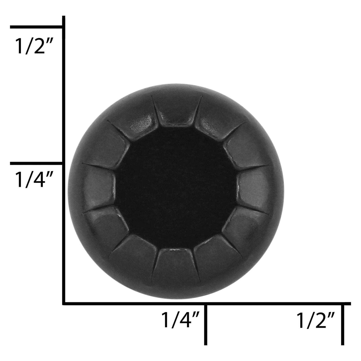 Ohio Travel Bag Fasteners Size 21&22 Black, Segma Cap, Solid Brass, #21154-BLK 21154-BLK