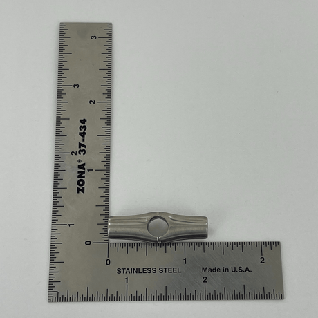 Ohio Travel Bag Handles 1 1/4" Brushed Nickel, Strap End Toggle, Zinc Alloy, #P-3086-BRNIC P-3086-BRNIC