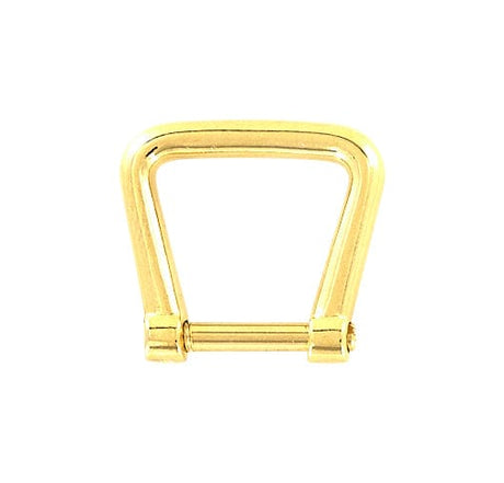 Ohio Travel Bag Handles 1/2" Gold, Horseshoe Ring with Screw-In Pin, Zinc Alloy, #P-2387 P-2387