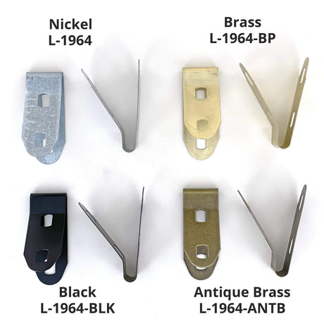 Ohio Travel Bag Handles 2" Nickel, Handle Clamp, Steel, #L-1964 L-1964