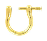 Ohio Travel Bag Handles 3/4" Gold, Ring with Screw with Pin, Zinc Alloy, #P-2079-GOLD P-2079-GOLD