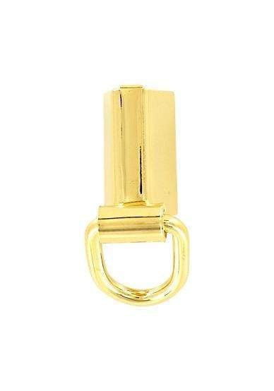 Ohio Travel Bag Handles 3/8" Gold, Squeeze On Handle Loop, Zinc Alloy, #P-1486-GOLD P-1486-GOLD