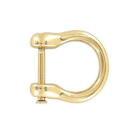 Ohio Travel Bag Handles 5/8" Gold, Ring With Screw-In Pin, Zinc Alloy, #P-2231-GOLD P-2231-GOLD
