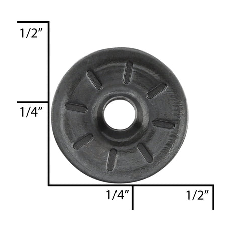 Ohio Travel Bag Ligne 2 1/4" Black, Washer Cap, Solid Brass, #2377-BLK 2377-BLK