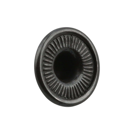 Ohio Travel Bag Ligne 2 Black, 1/4" Parallel Spring Snap Stud, Solid Brass, #2374-BLK 2374-BLK