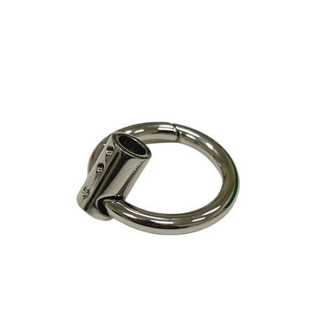 Ohio Travel Bag Locks & Closures 1 1/4" Shiny Nickel, Gate Ring with Strap End, Zinc Alloy, #P-3145-NIC P-3145-NIC