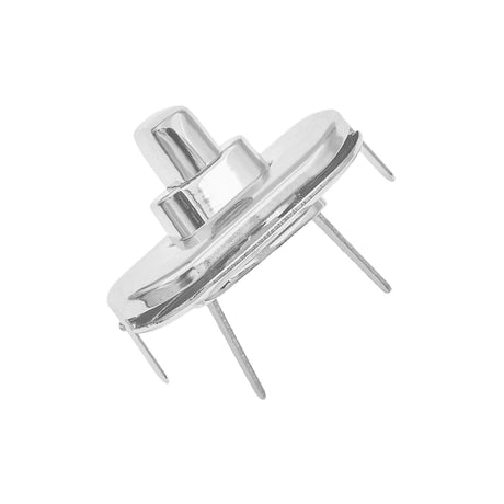 1 3/8" Shiny Nickel, Turn Lock Plate, Zinc Alloy