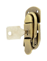 Ohio Travel Bag Locks & Closures 2 7/16" Antique Brass, Locking Drawbolt, Steel, #L-2025-ANTB L-2025-ANTB