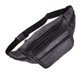 Ohio Travel Bag Novelty & Gift 9" Black, Large Fanny Pack, Leather, #M-1437 M-1437