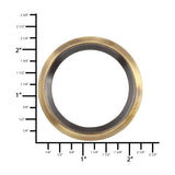 Ohio Travel Bag Rings & Slides 1 1/2" Antique Brass, Beveled Round Ring, Zinc Alloy, #P-2879-ANTB P-2879-ANTB