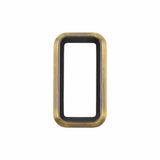 Ohio Travel Bag Rings & Slides 1 1/2" Antique Brass, Cast Beveled Rectangular Ring, Zinc Alloy, #P-2875-ANTB P-2875-ANTB