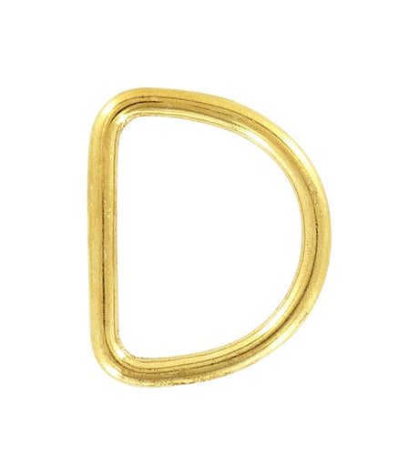 Ohio Travel Bag Rings & Slides 1 1/2" Brass, Cast D-Ring, Solid Brass, #P-1340 P-1340