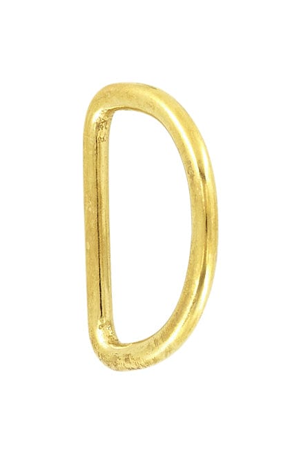 Ohio Travel Bag Rings & Slides 1 1/2" Brass, Cast D-Ring, Solid Brass, #P-1340 P-1340