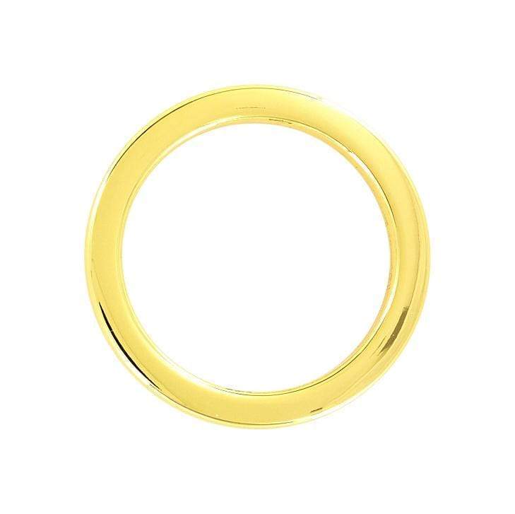 Ohio Travel Bag Rings & Slides 1 1/2" Gold, Cast Flat Round Ring, Zinc Alloy, #P-2551-GOLD P-2551-GOLD