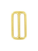 Ohio Travel Bag Rings & Slides 1 1/2" Shiny Brass, Cast Triglide, Solid Brass, #P-2248-SB P-2248-SB