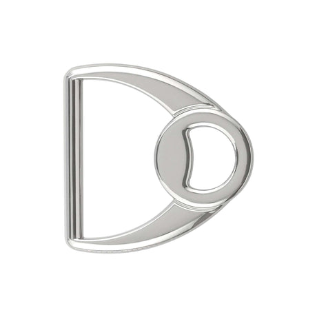 Ohio Travel Bag Rings & Slides 1 1/2" Shiny Nickel, Double Loop D-Ring, Zinc Alloy, #P-3038-NIC P-3038-NIC