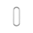 Ohio Travel Bag Rings & Slides 1 1/2" Shiny Nickel, Oval Ring, Zinc Alloy-PK5, #P-3036-NIC P-3036-NIC