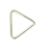 Ohio Travel Bag Rings & Slides 1 1/2" Shiny Nickel, Welded Tri-Ring, Steel, #P-2074-NP P-2074-NP