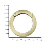 Ohio Travel Bag Rings & Slides 1 1/4" Antique Brass, Spring Gate Round Ring, Zinc Alloy, #P-2768-ANTB P-2768-ANTB