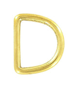 Ohio Travel Bag Rings & Slides 1 1/4" Brass, Cast D-Ring, Solid Brass, #P-1339 P-1339