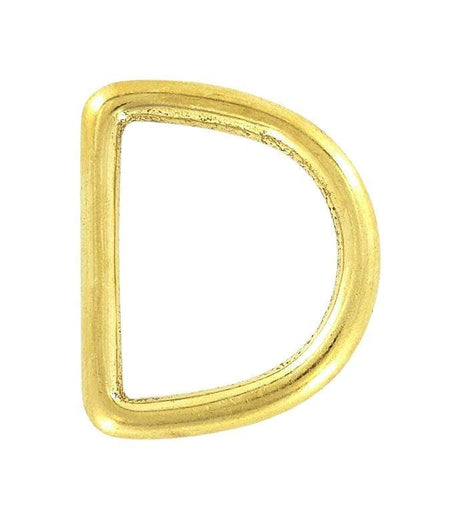 Ohio Travel Bag Rings & Slides 1 1/4" Brass, Cast D-Ring, Solid Brass, #P-1339 P-1339