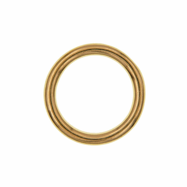 Ohio Travel Bag Rings & Slides 1 1/4" Brass, Cast Round Ring, Solid Brass, #P-3047-1-1-4-SB P-3047-1-1-4-SB