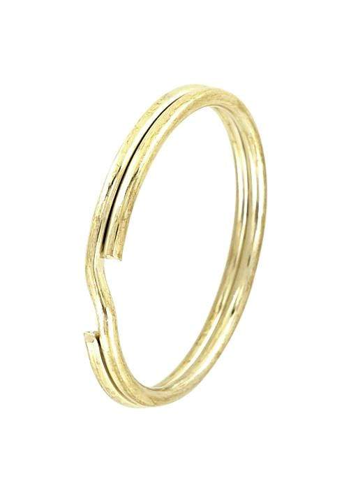 Ohio Travel Bag Rings & Slides 1 1/4" Brass, Split Key Ring, Steel, #L-199-1-1-4B L-199-1-1-4B
