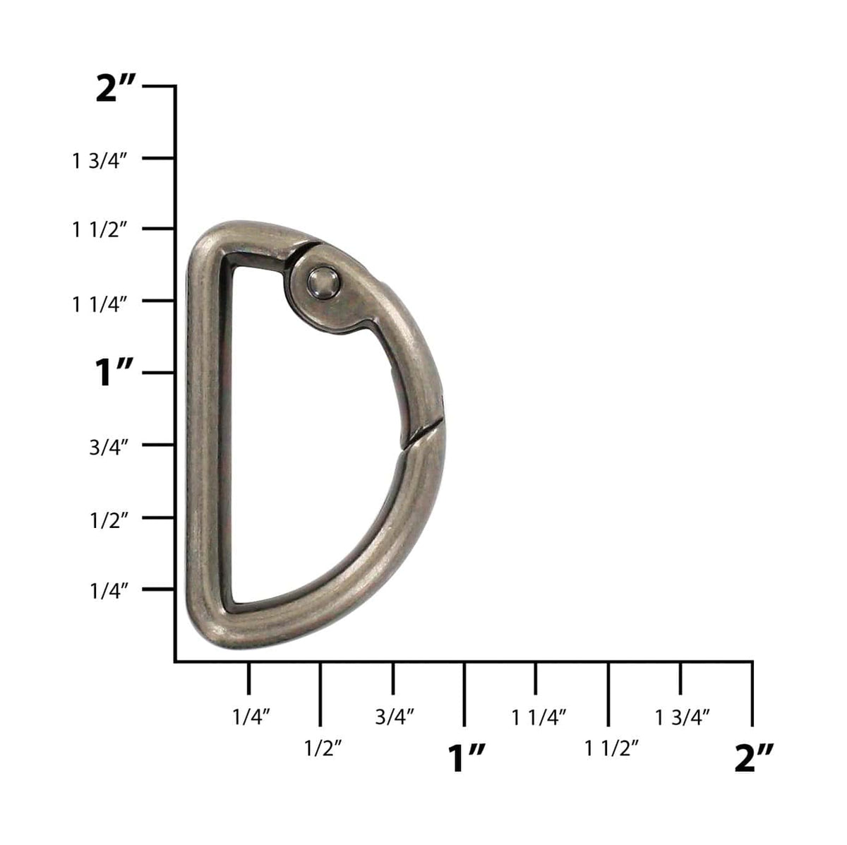 Spring Gates D Rings 1 1/8