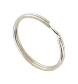 Ohio Travel Bag Rings & Slides 1 1/8" Nickel, Split Key Ring, Steel, #L-199-1-1-8N L-199-1-1-8N