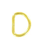 Ohio Travel Bag Rings & Slides 1/2" Brass, Split D Ring Light, Steel, #D-101-BP D-101-BP