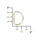 Ohio Travel Bag Rings & Slides 1/2" Nickel, Split D Ring Light, Steel, #D-101-NP D-101-NP