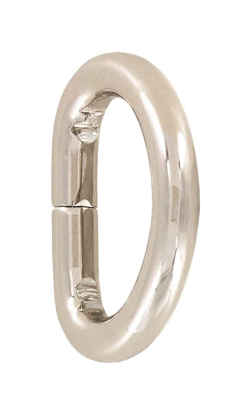 Ohio Travel Bag Rings & Slides 1/2" Nickel, Split D Ring, Steel, #P-2926-NIC P-2926-NIC