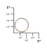 Ohio Travel Bag Rings & Slides 1/2" Nickel, Split Key Ring, Steel, #L-199-1-2 L-199-1-2