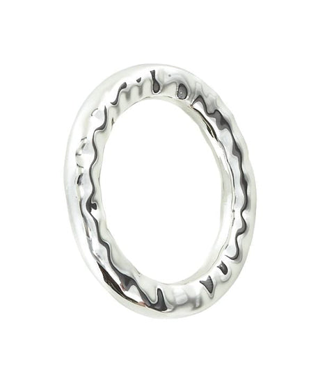 Ohio Travel Bag Rings & Slides 1 3/8" Nickel, Solid Textured Round Ring, Zinc Alloy, #P-2654-NIC P-2654-NIC