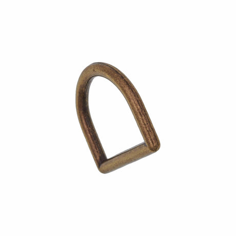 Ohio Travel Bag Rings & Slides 1" Antique Brass, Cast D-Ring. Zinc Alloy, #D-305-ANTB D-305-ANTB
