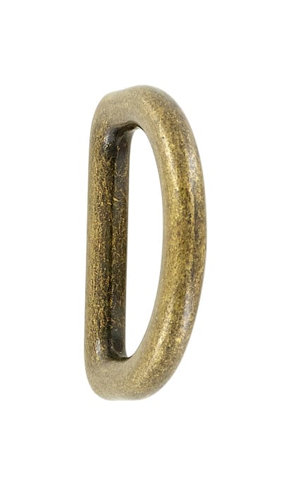 Ohio Travel Bag Rings & Slides 1" Antique Brass, Cast D-Ring, Zinc Alloy, #D-402-ANTB D-402-ANTB