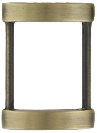 Ohio Travel Bag Rings & Slides 1" Antique Brass, Solid Concave Rectangular Ring, Zinc Alloy, #P-2559-ANTB P-2559-ANTB