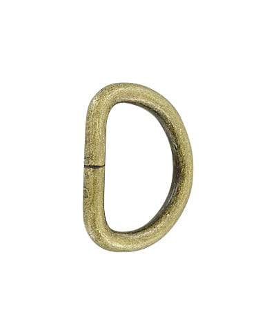 Ohio Travel Bag Rings & Slides 1" Antique Brass, Split D Ring, Steel, #P-2120-ANTB P-2120-ANTB