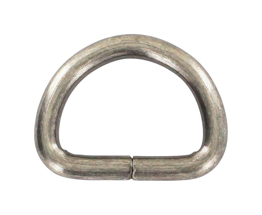 Ohio Travel Bag Rings & Slides 1" Antique Silver, Split D Ring, Steel, #P-2120-ANTS P-2120-ANTS