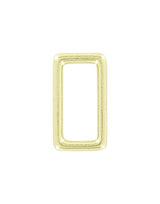 Ohio Travel Bag Rings & Slides 1" Brass, Cast Rectangular Ring, Solid Brass, #C-1597 C-1597