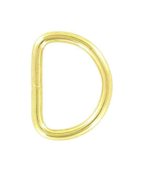 Ohio Travel Bag Rings & Slides 1" Brass, Split D-Ring Heavy, Steel, #D-110-BP D-110-BP