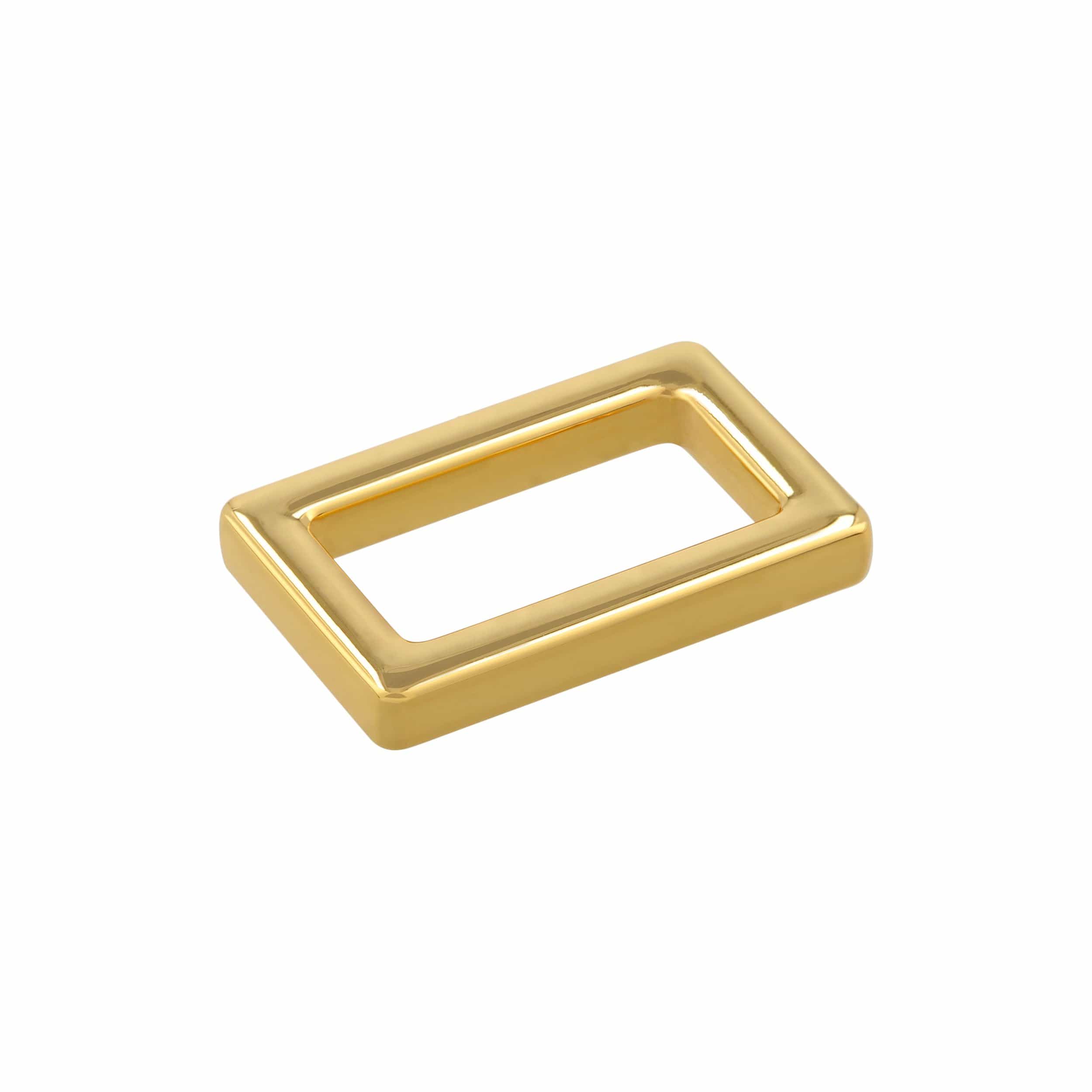 Ohio Travel Bag Rings & Slides 1" Gold, Rectangular Ring, Zinc Alloy, #P-3113-GOLD P-3113-GOLD