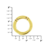 Ohio Travel Bag Rings & Slides 1" Gold, Screw-Apart Round Ring, Zinc Alloy, #P-2758-GOLD P-2758-GOLD
